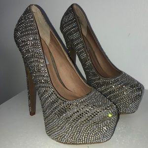 Steven madden crystal heels